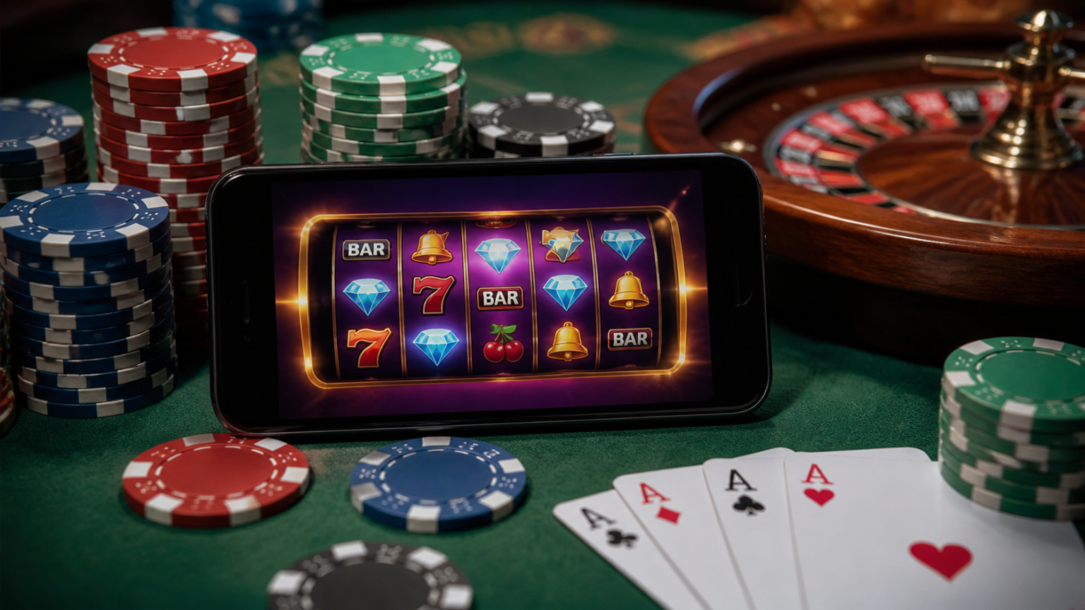 Best Online Casino Sites Singapore: What to Check First Smartphone displaying an online casino site with chips and playing cards